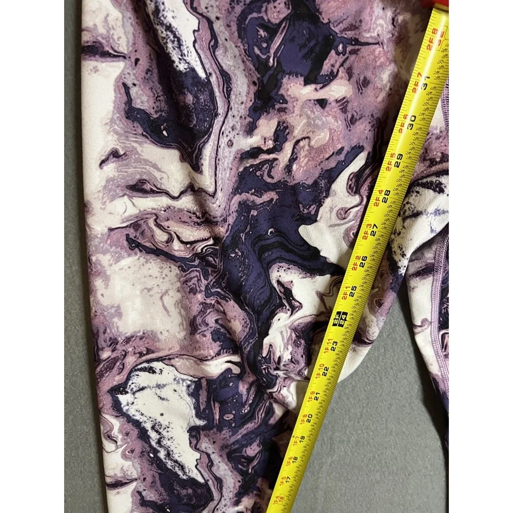 SO‎ Yoga High-Rise Leggings Women's XL Purple Marble Abstract Perfectly Soft